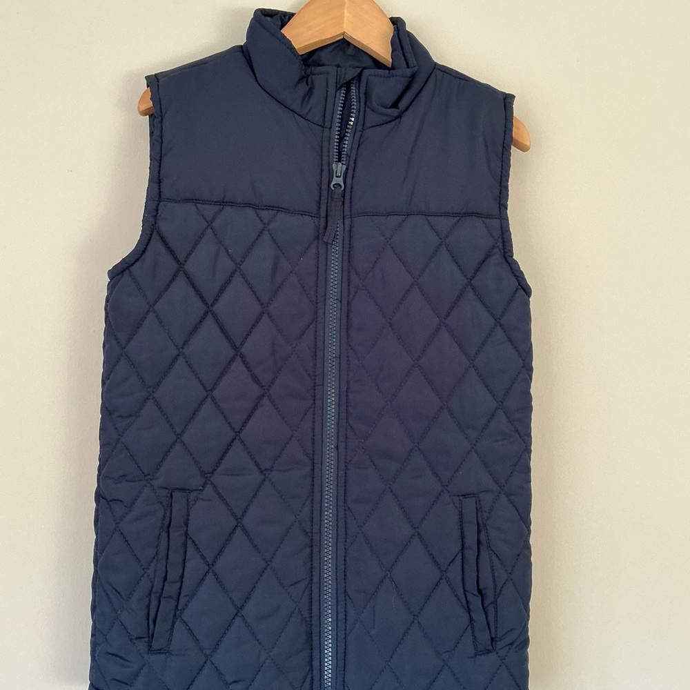 crown & ivy Navy Quilted Kids Vest